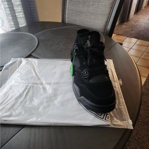 Black cats jordan 4s